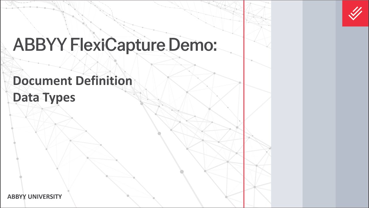 ABBYY FlexiCapture Demo: Document Definition - Data Types
