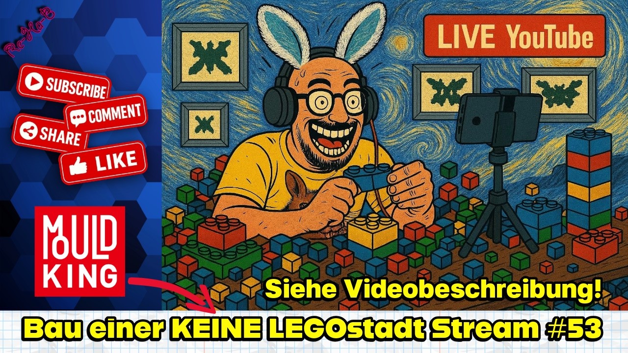 Horror-Hase baut Mould King, kein LEGO! | Bau einer KEINE LEGOstadt Stream #53