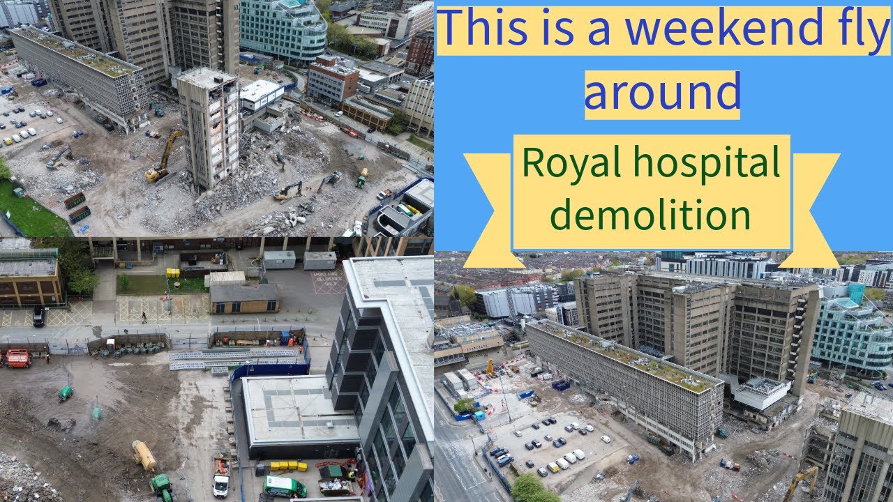 Old royal Liverpool hospital demolition development work 26-04-24