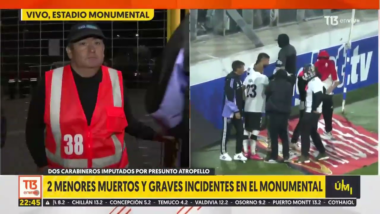 Disturbios fuera del Monumental tras muerte de dos hinchas e interrupción del partido de Colo-Colo