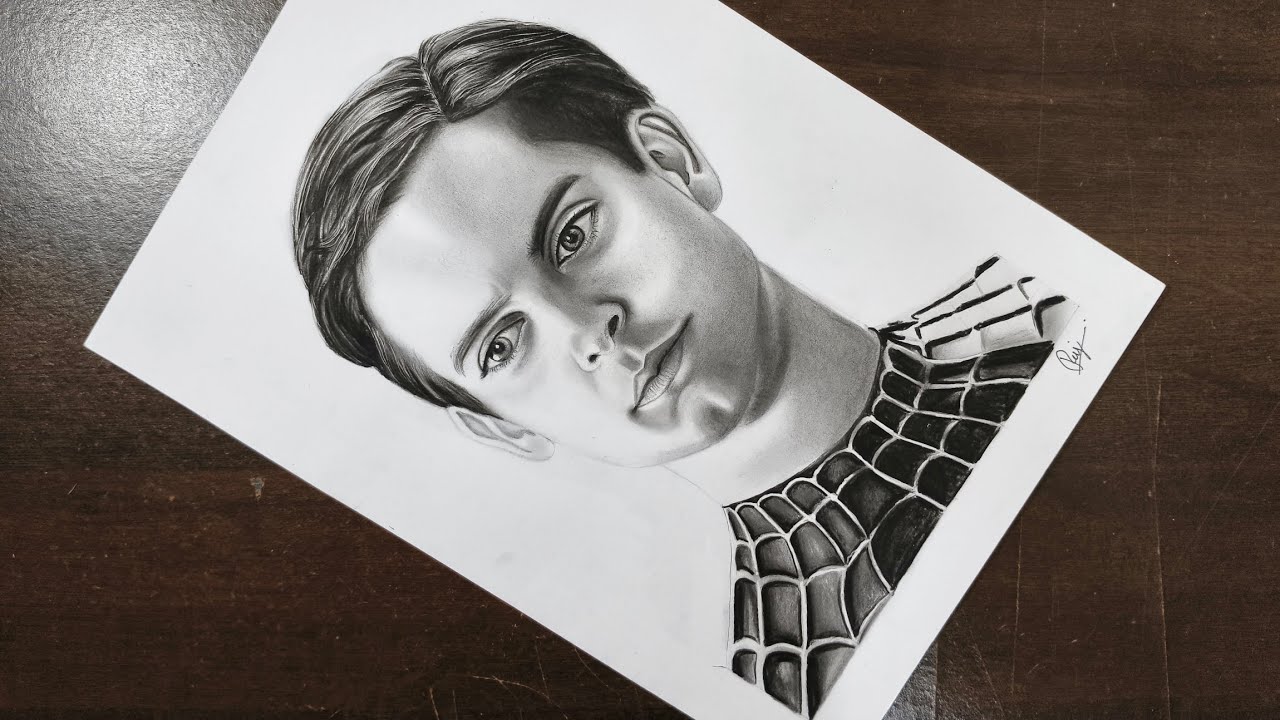 Tobey Maguire Spider-Man Realistic Drawing Timelapse