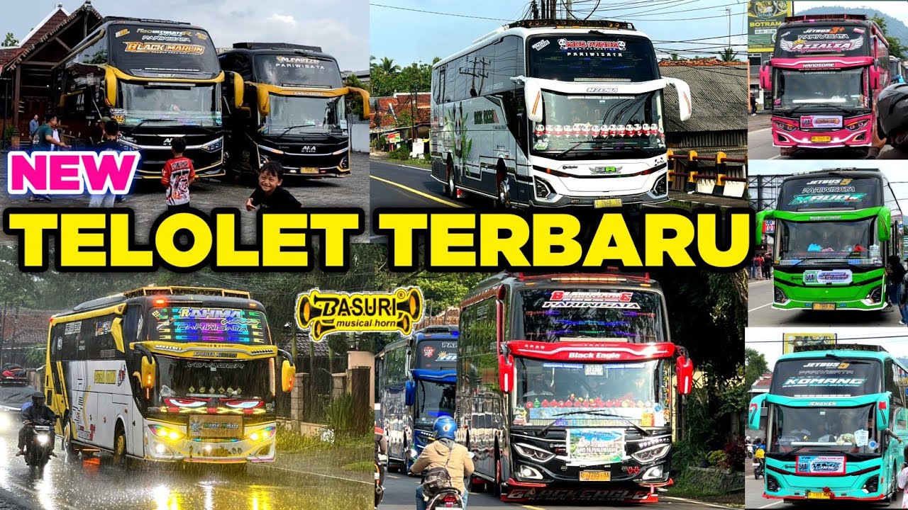 Kompilasi Bus Telolet Terbaru 2025 Aneka macam Bus Viral Merdu & Seru 😍