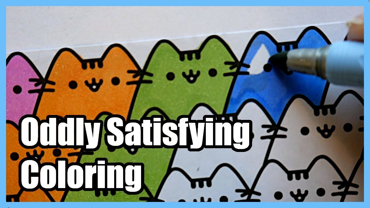 Oddly Satisfying Coloring ~ Pusheen Mini Coluring Book ~ Relaxation