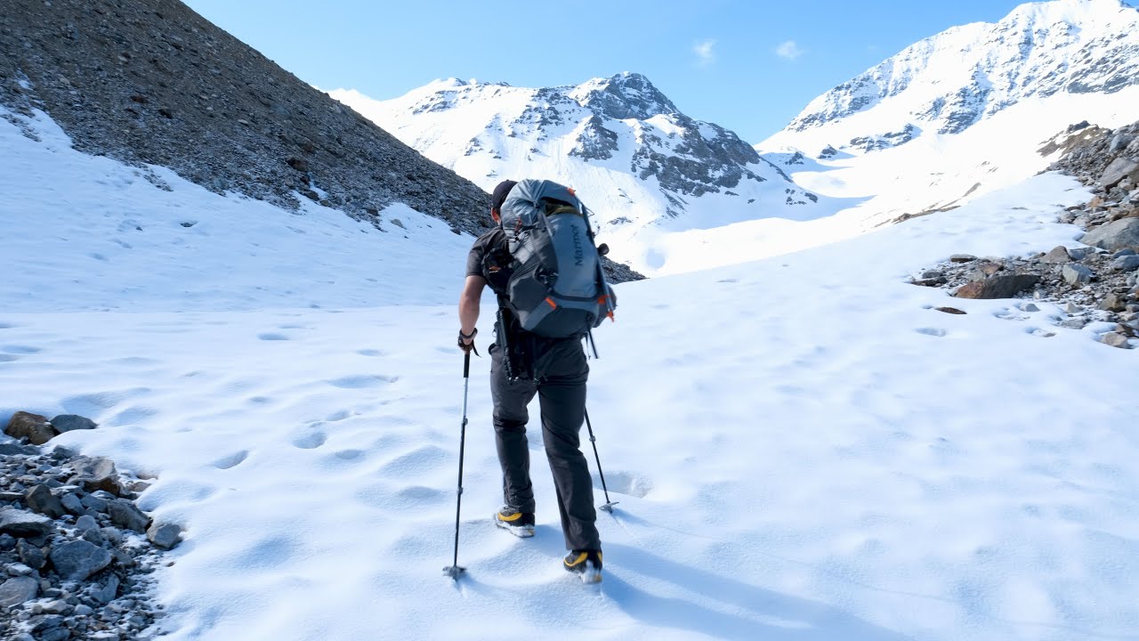 Hiking a Glacier Valley in the Alps for Three Days: 