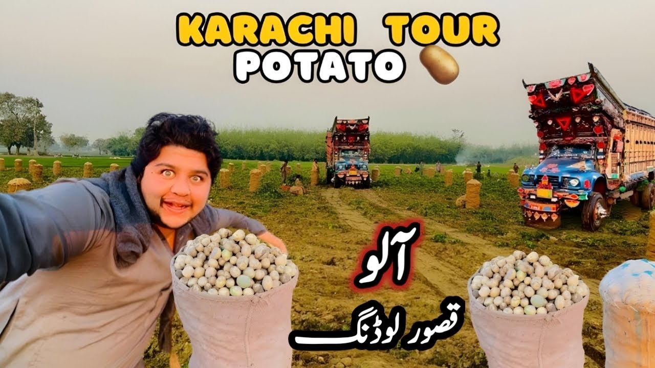 Karachi Ke Potato( آلو)🥔 Load Kie | Kasur Me Sardi 🥶 | Ahmad pur Sharkia Pohanche Part 1