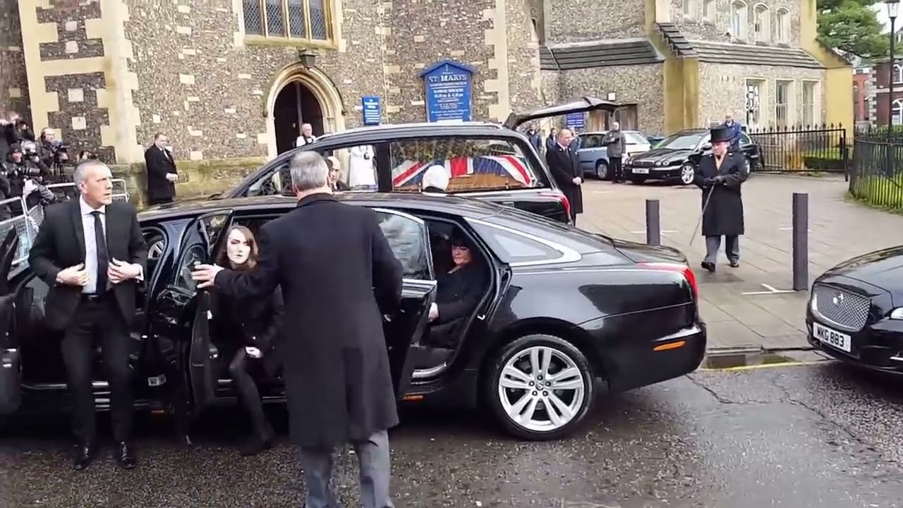 OBE Graham Taylor Funeral Hearse arrives at Watford Church | News
