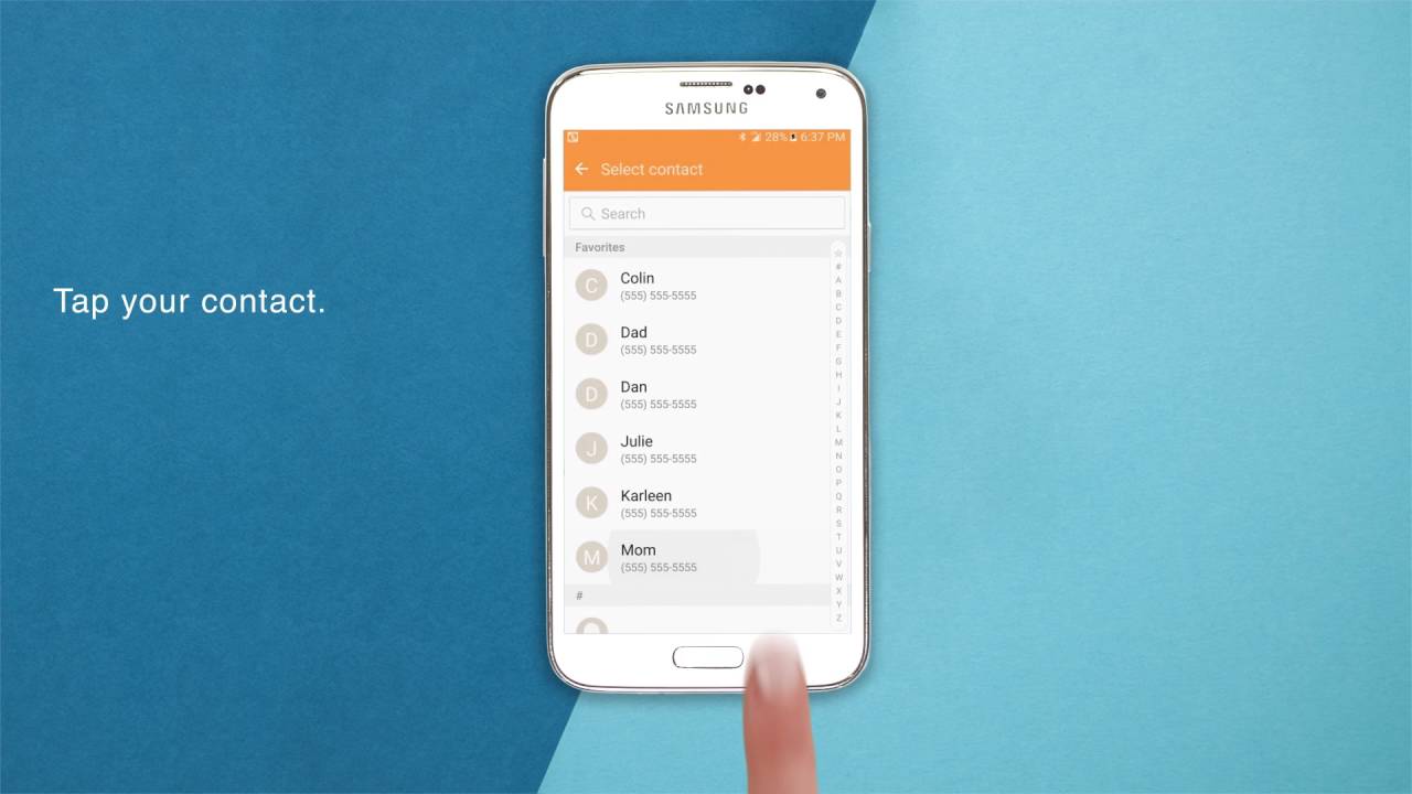 How to add a Revolar contact on the Android&trade; app