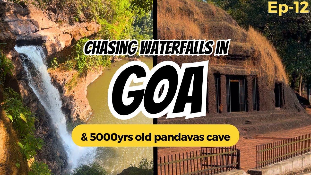 Harvelem (Arvalem) Waterfall & Pandavas Caves - Goa | Goa Waterfalls | Ep-12