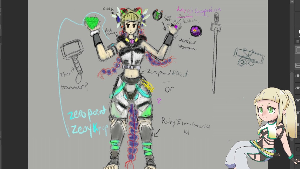 Trying to make a new broken weapon - Drawing