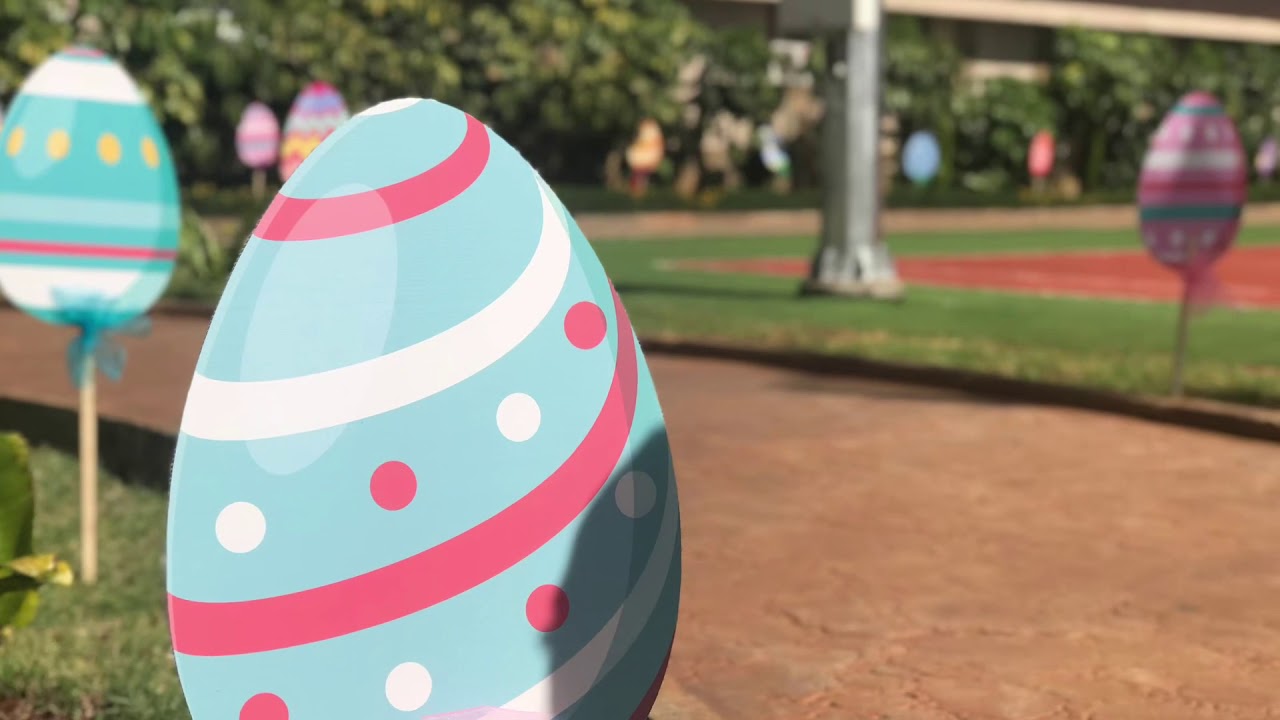 DIY Outdoor Easter eggs decorations