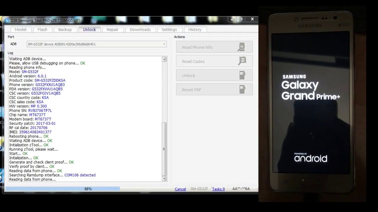 Samsung G532G/M/F Unlocking Safe Method!No need root.