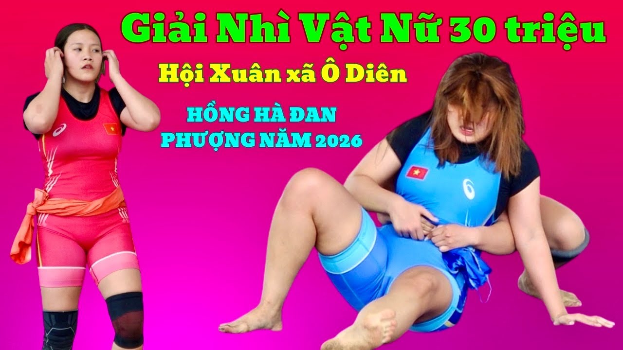 GIẢI NHÌ VẬT NỮ 30tr lễ hội xuân bính ngọ sới Hồng Hà Đan Phượng,Girl's Wrestling ground technique