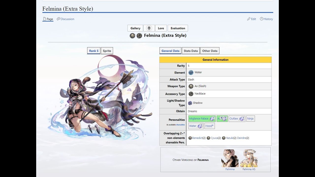 Casual Crono's Another Eden Character Development: Felmina ES