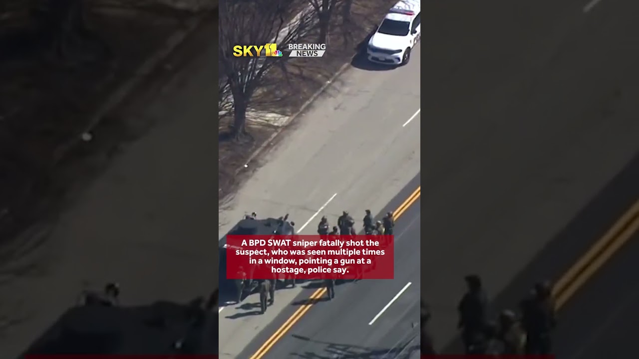 Agent neergeschoten, verdachte gedood door SWAT-sluipschutter, aldus de politie van Baltimore.