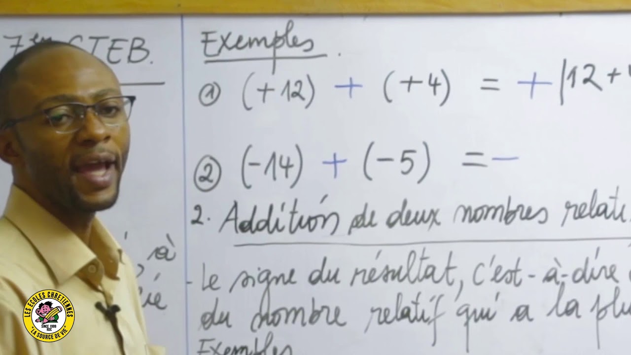 Math Algèbre : Opérations dans Z
