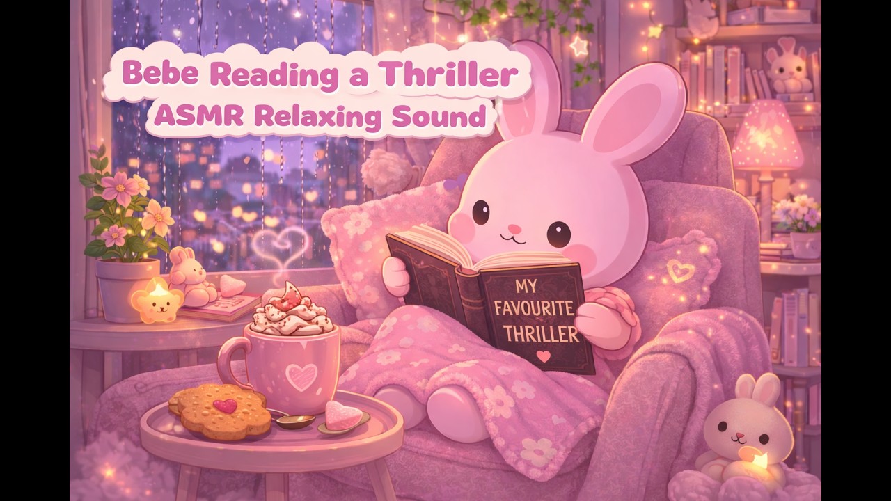Bebe Reading a Thriller 📖 Cozy Rain Sounds ASMR for Relaxation