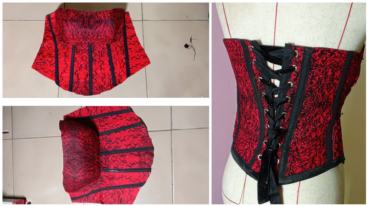 How to Cut and Sew Under Bust Bustier  || Corset style