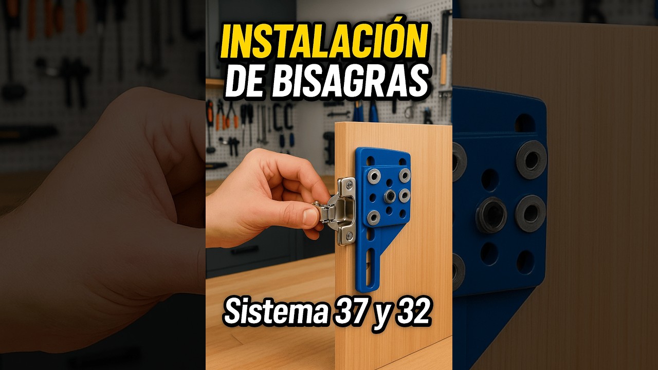 Cómo instalar bisagras con guía | Sistema 37 y 32 explicado paso a paso