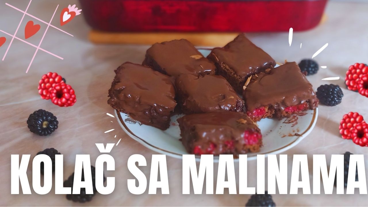 Neodoljivi starinski čokoladni kolač sa malinama, silent vlog, letnji kolač