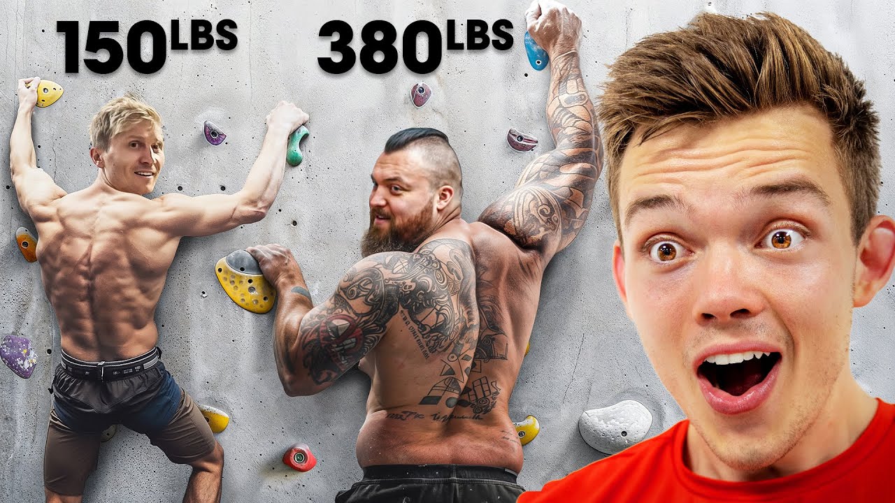 World's Strongest Man Tries Climbing For The First Time