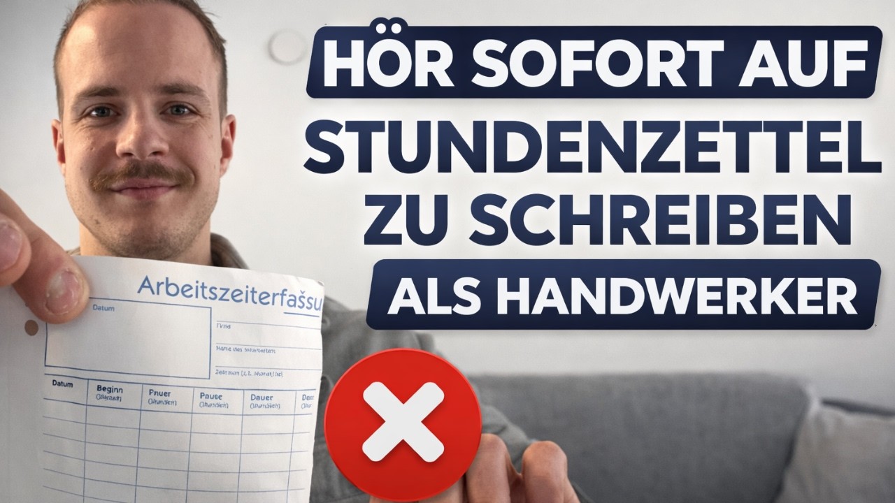 Hör sofort auf Stundenzettel zu schreiben als Handwerker!