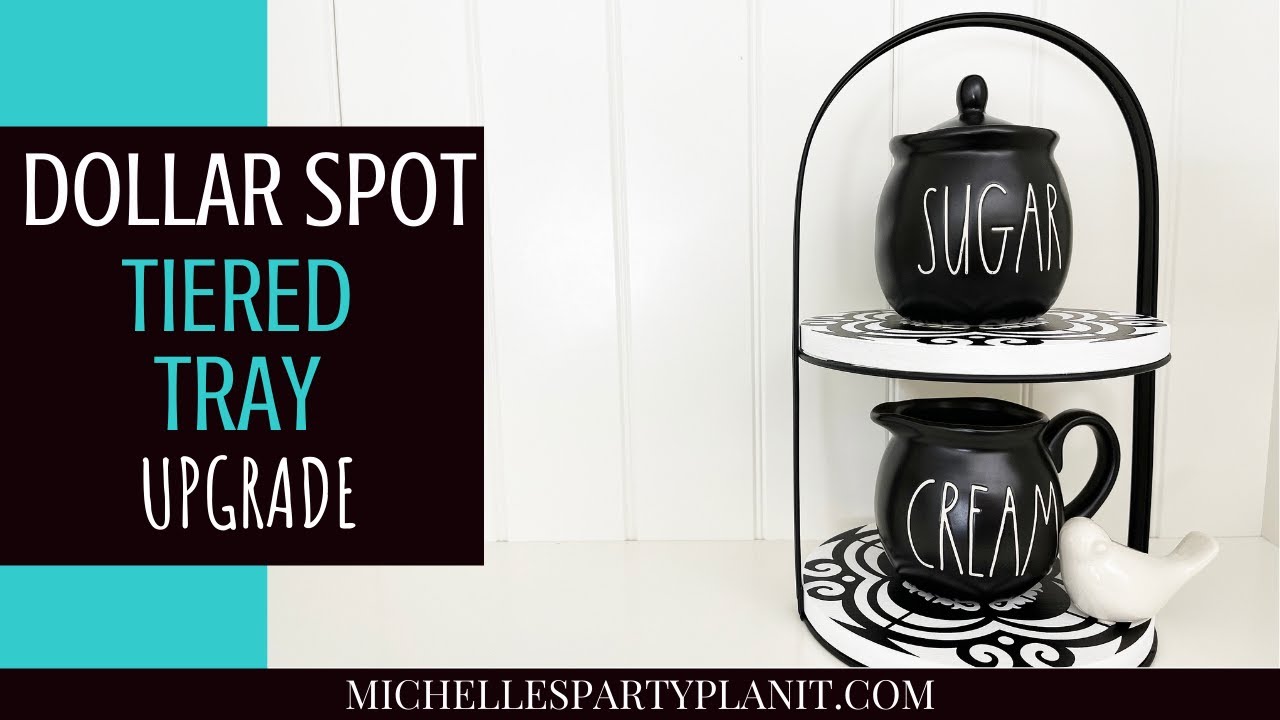 How to Upgrade a Tiered Tray from the Target Dollar Spot with Cricut
