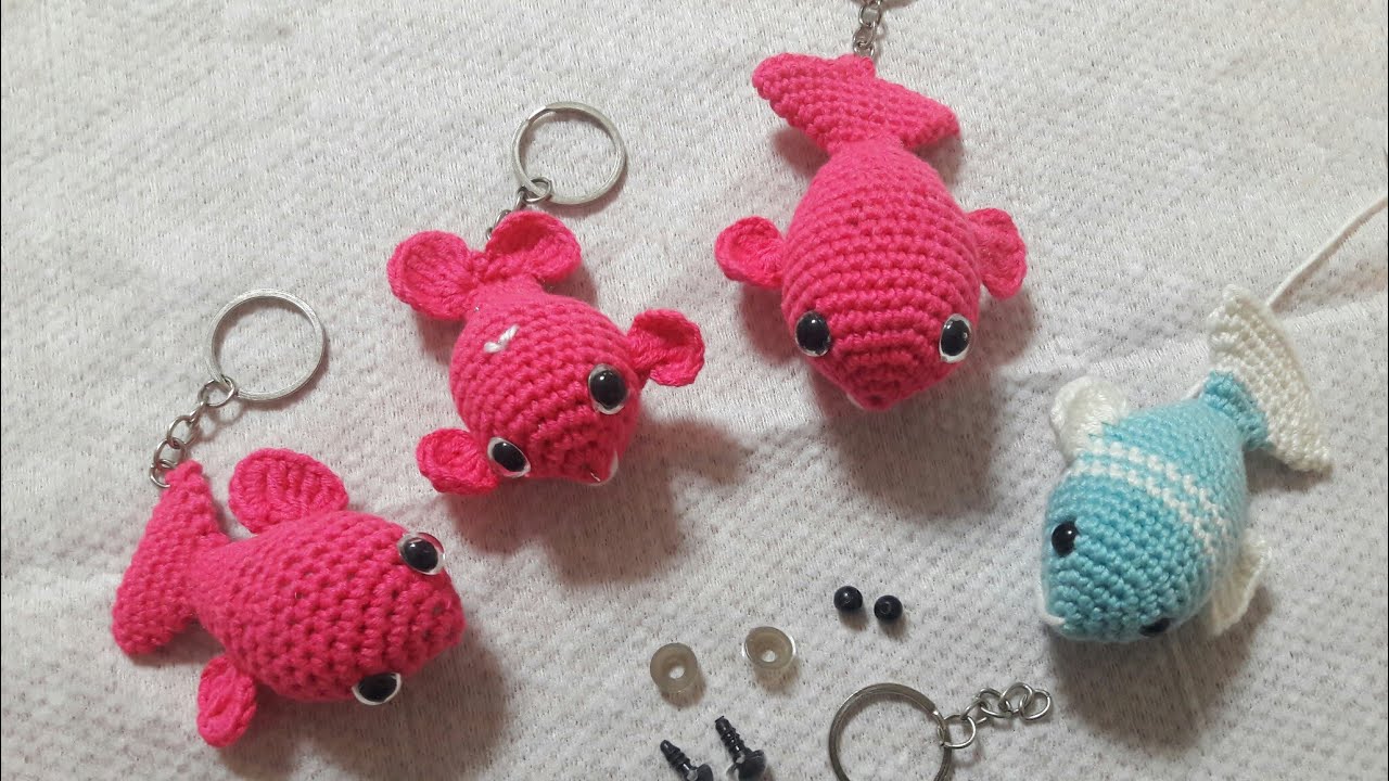 PART1/BUKADAR KOLAY ANAHTARLIK YAPIMI YOK/Tek govde 2 ayri kuyruk/balik yapimi/amigurumi anahtarlik/