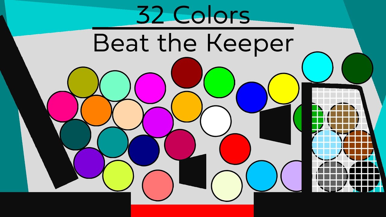 Colors Beat the Keeper | 32 Colors Marble Race