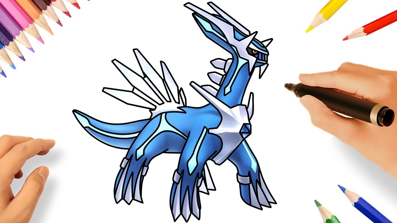 CÓMO DIBUJAR A DIALGA PASO A PASO | DIBUJANDO POKÉMONS