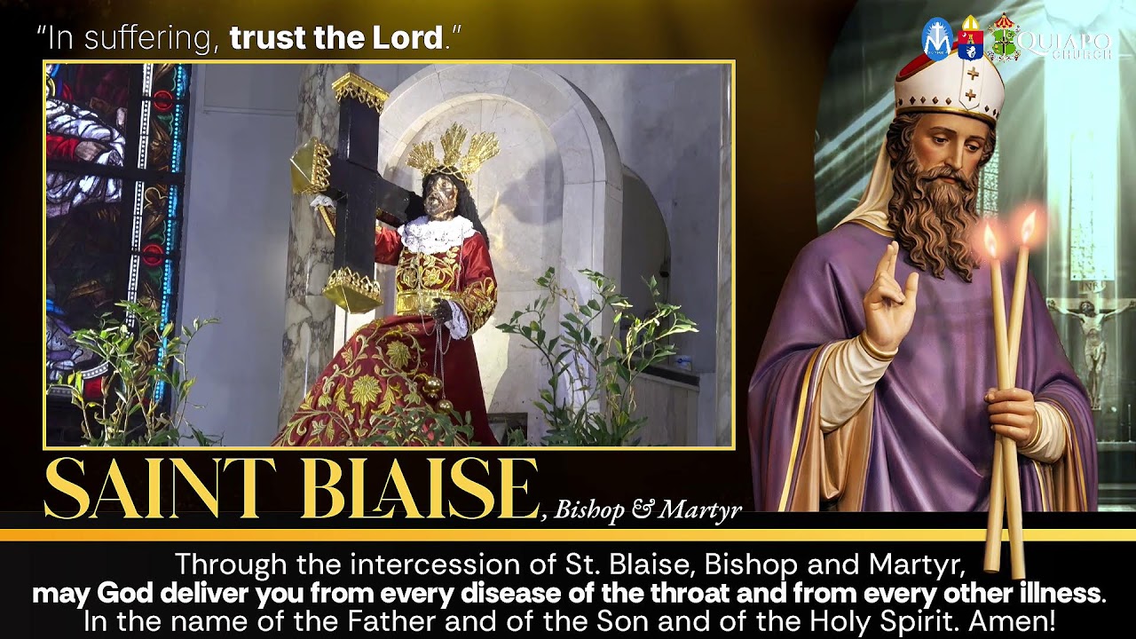 #QuiapoChurch 12:15 PM LIVE MASS • 03 FEBRUARY 2025 • Memorial of SAINT BLAISE, Bishop and Martyr