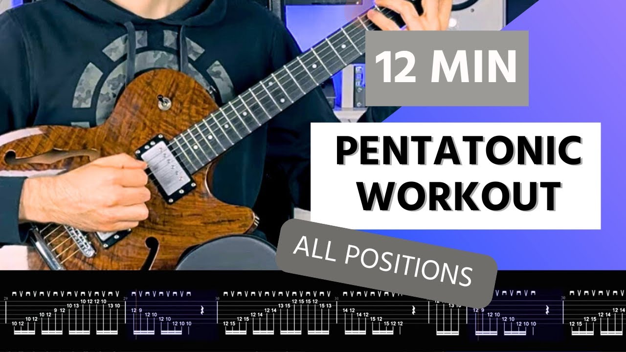 12 MIN A MINOR PENTATONIC WORKOUT - Get Faster Today!