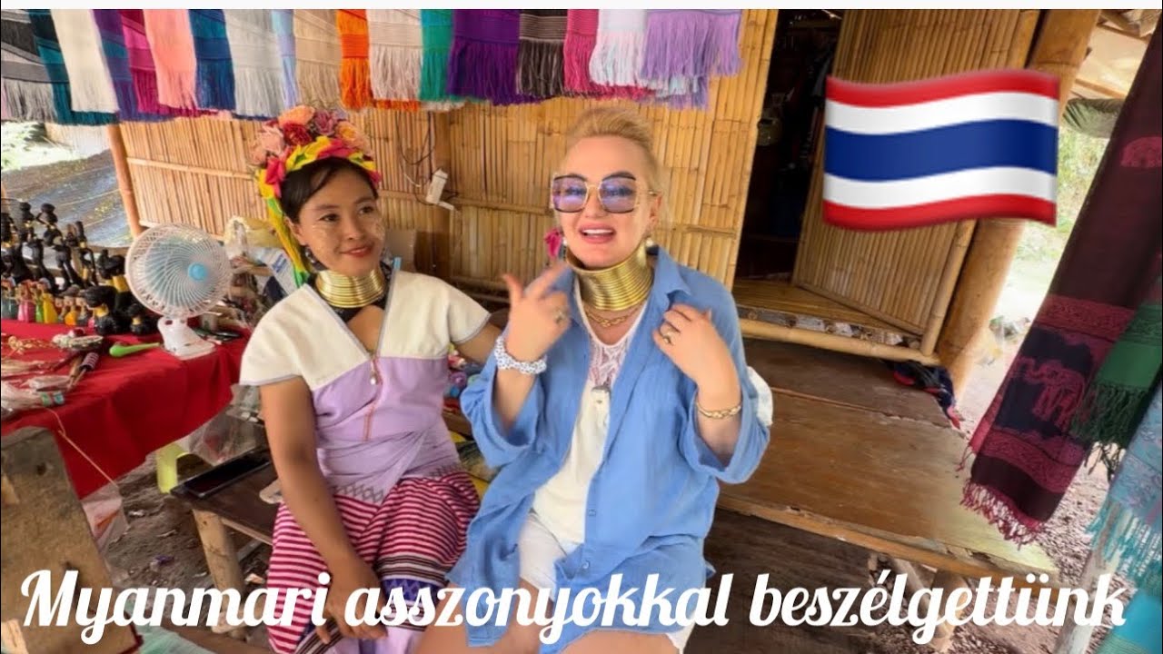 Myanmari gyűrűs nyakú asszonyokk beszelgettem😍Floating Market@ZaraBosss #travel #hungary #thailand 