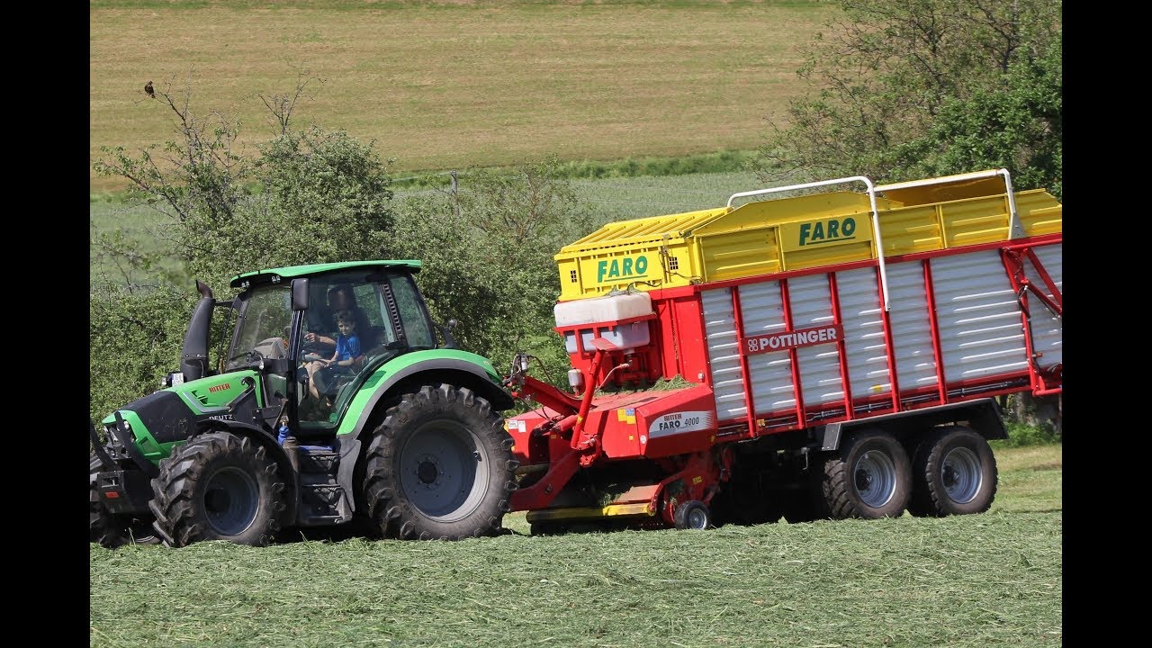 1. Schnitt 2017 - vom Mähen bis zum Silo|| Deutz-Fahr, Pöttinger, Kuhn etc.