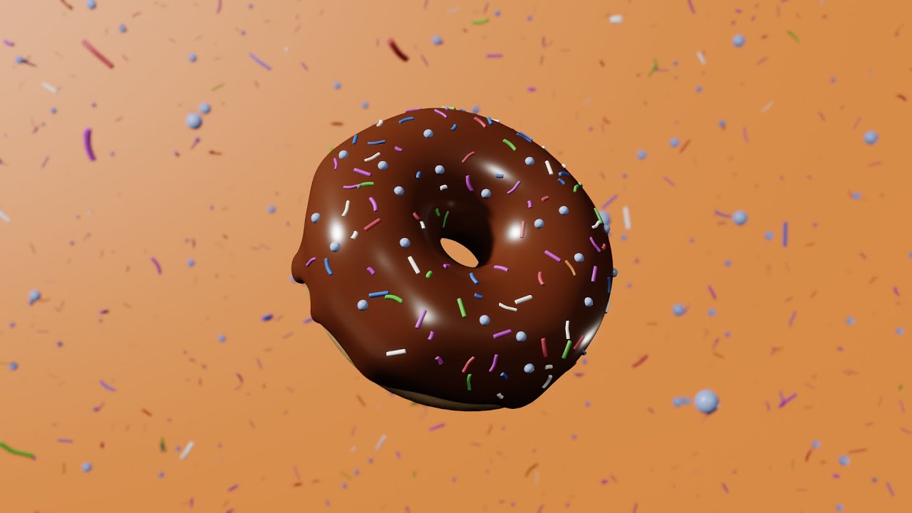 Donut Blender Animation (Blender Guru's Tutorial Result)