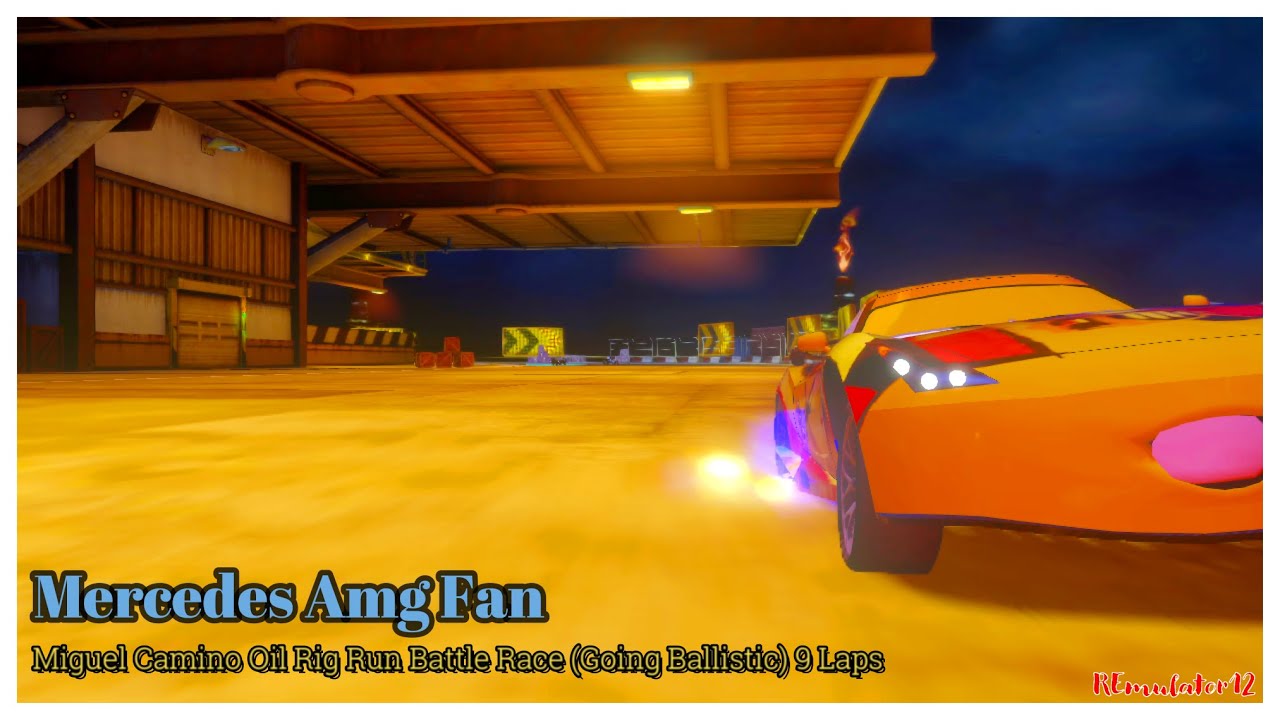 Cars 2 The Video Game | Miguel Camino - Battle Race (Going Ballistic) | Oil Rig Run 9 Laps