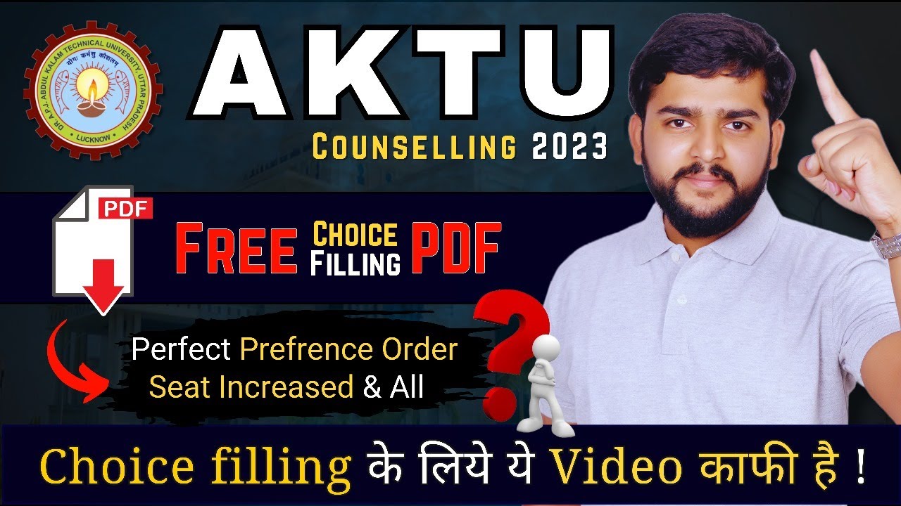 AKTU Counselling prefect choice filling order |  get free pdf of choice filling #aktu #uptu