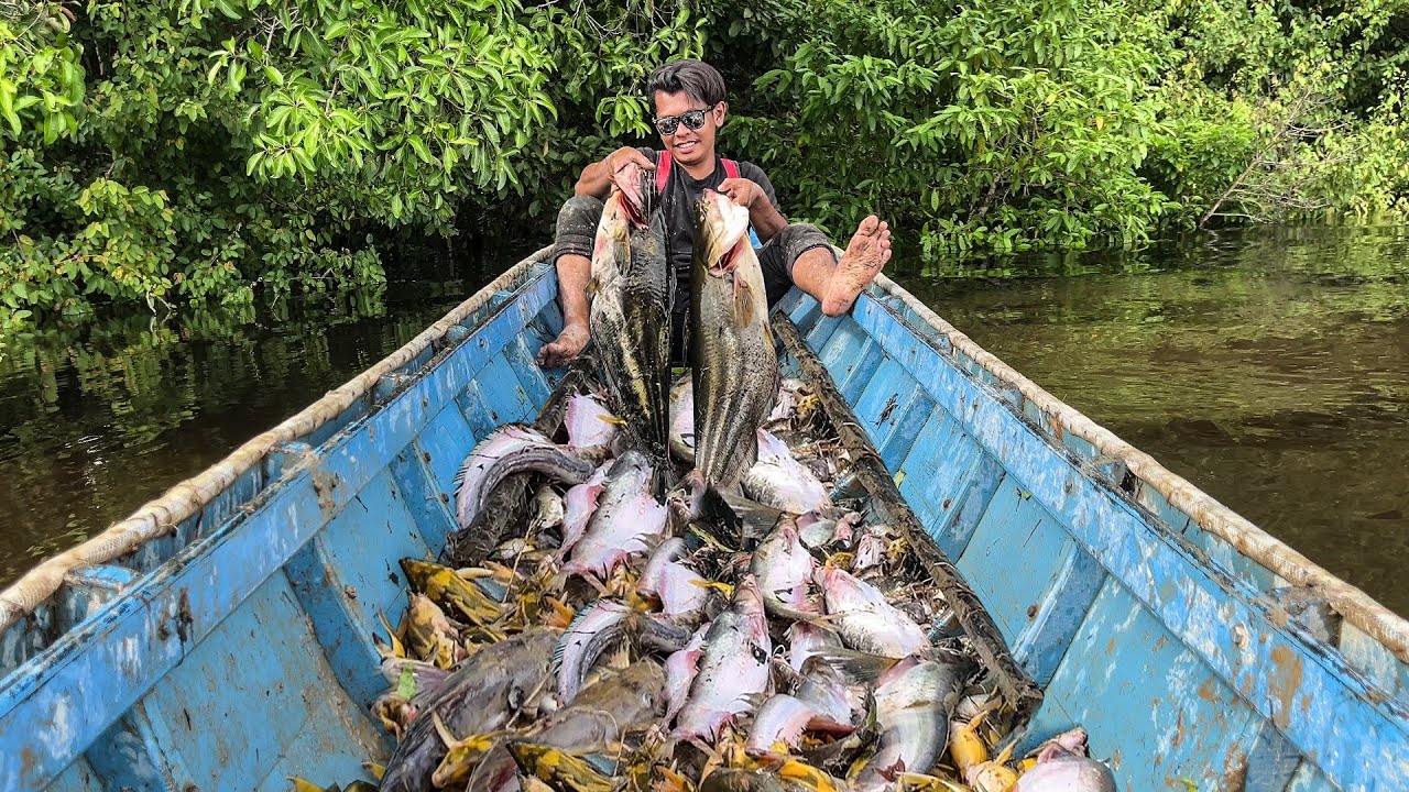 6 HARI BERBURU, TANGKAP IKAN PAKE BUBU, JARING & PANCING HASILNYA LANGSUNG DIMASAK😅 #bocahpecicilan