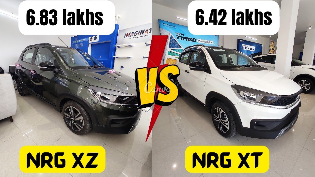 Tata Tiago NRG XT Vs XZ variant comparison review 2024 | Features difference? #tiagonrg #tiago