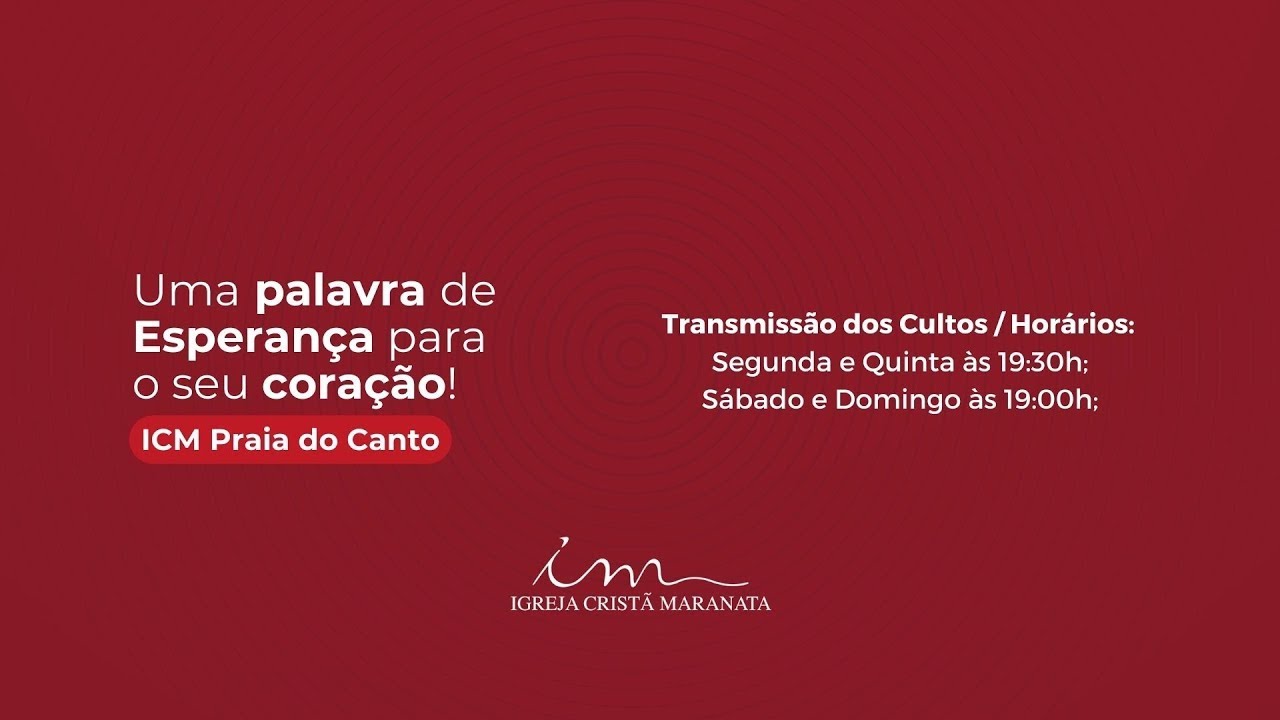 Terça, 10 de Março de 2026 - Culto local - Igreja Cristã Maranata - Praia do Canto/ES