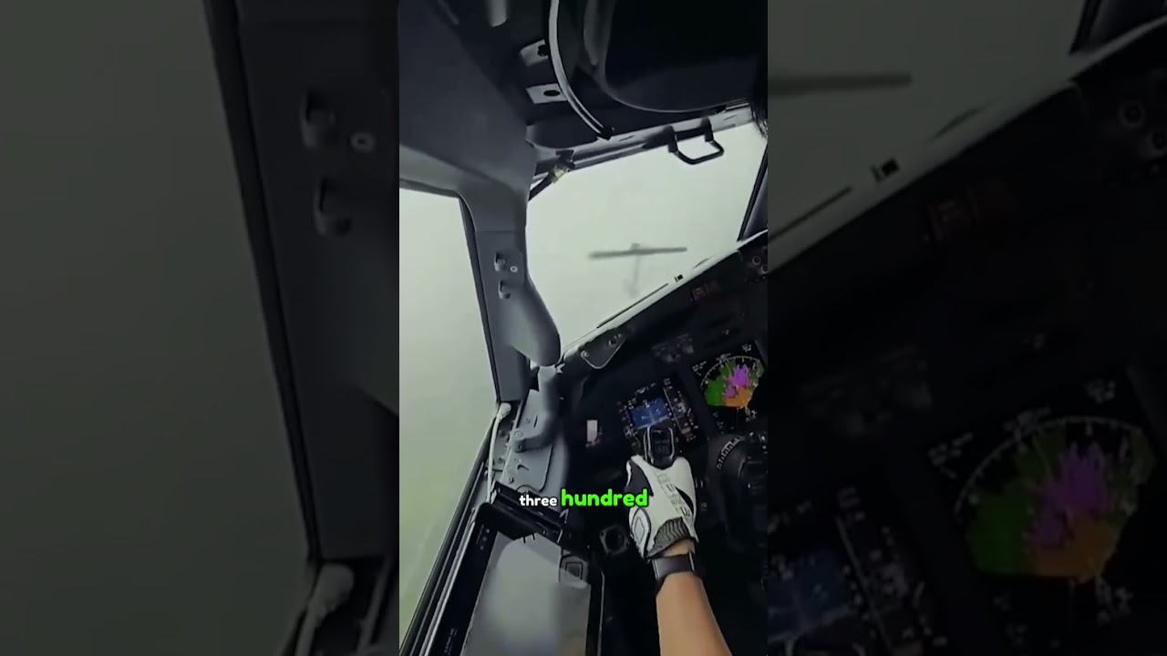 Pilot walczy o lądowanie w ulewie 😳 Widoczność prawie zero