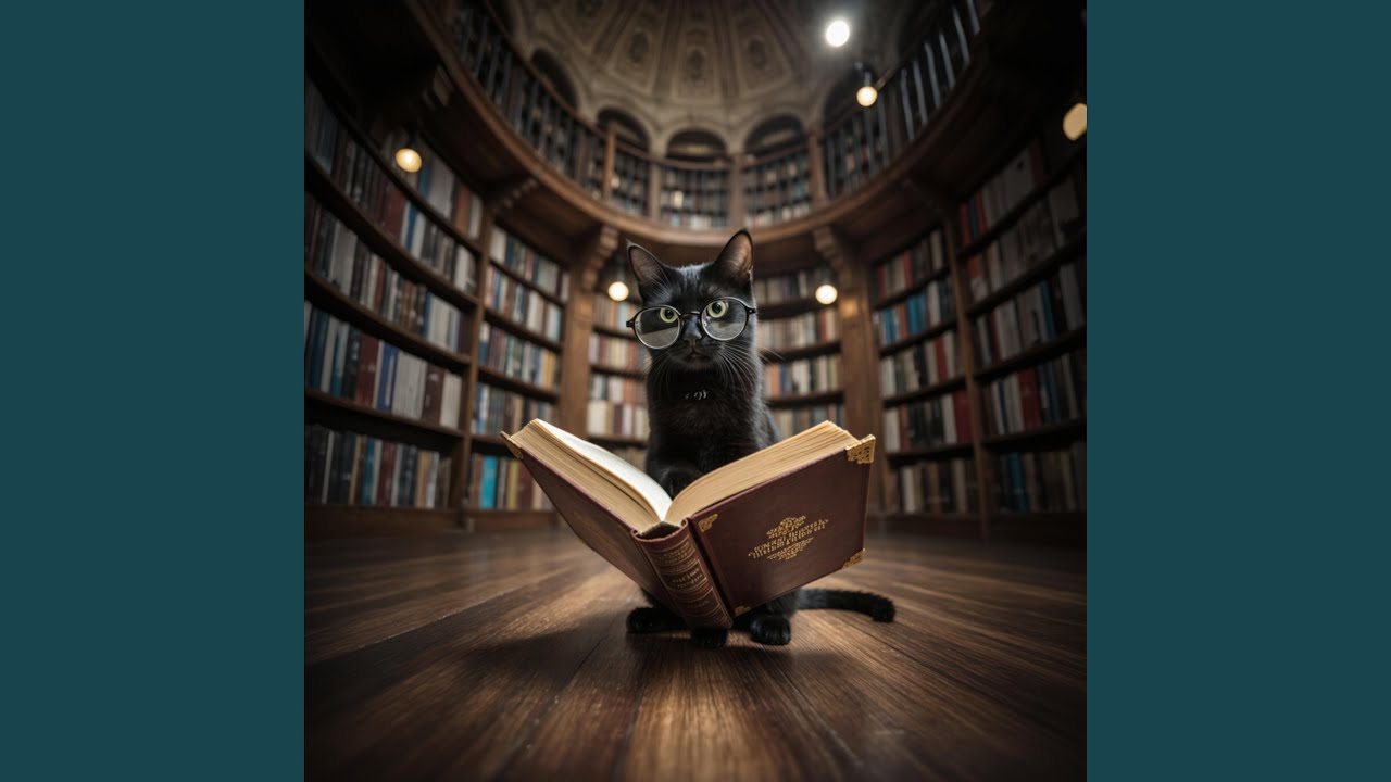 Learning Cat in the Library