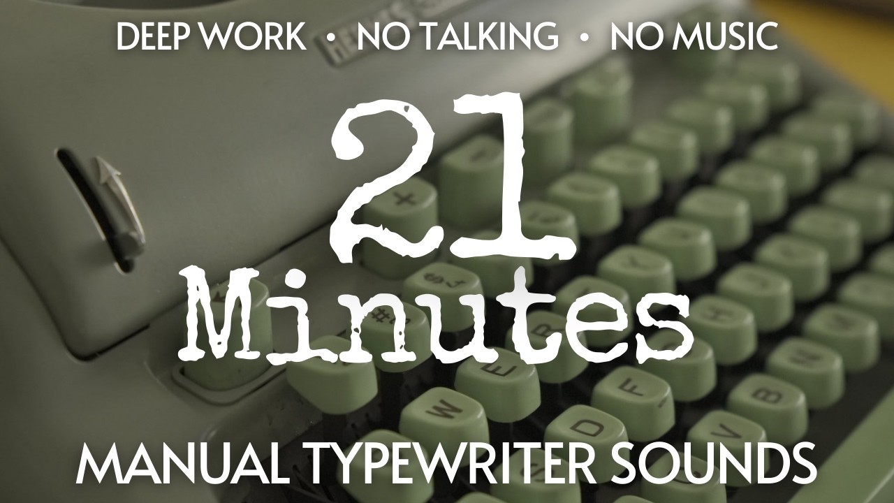 21 Minute Typewriter Sounds - Hermes 3000 - Loop Friendly - No Music No Talking