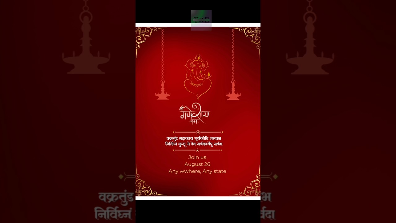 canva ganesh chaturthi invitation card #ytshorts #editing