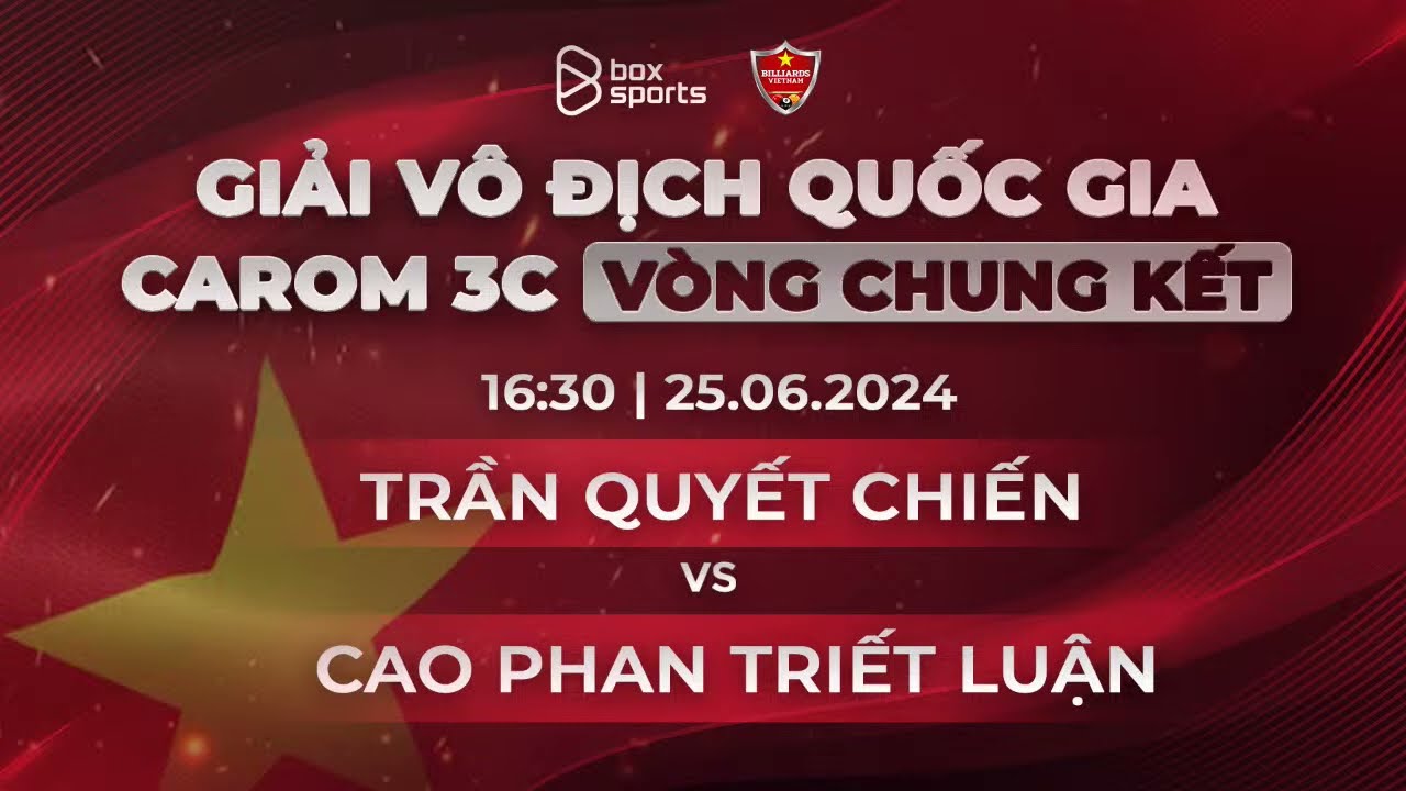 🛑Trực tiếp Quyết Chiến Trần vs C.P Triết Luận | R16 Quốc Gia Carom 3C 2024