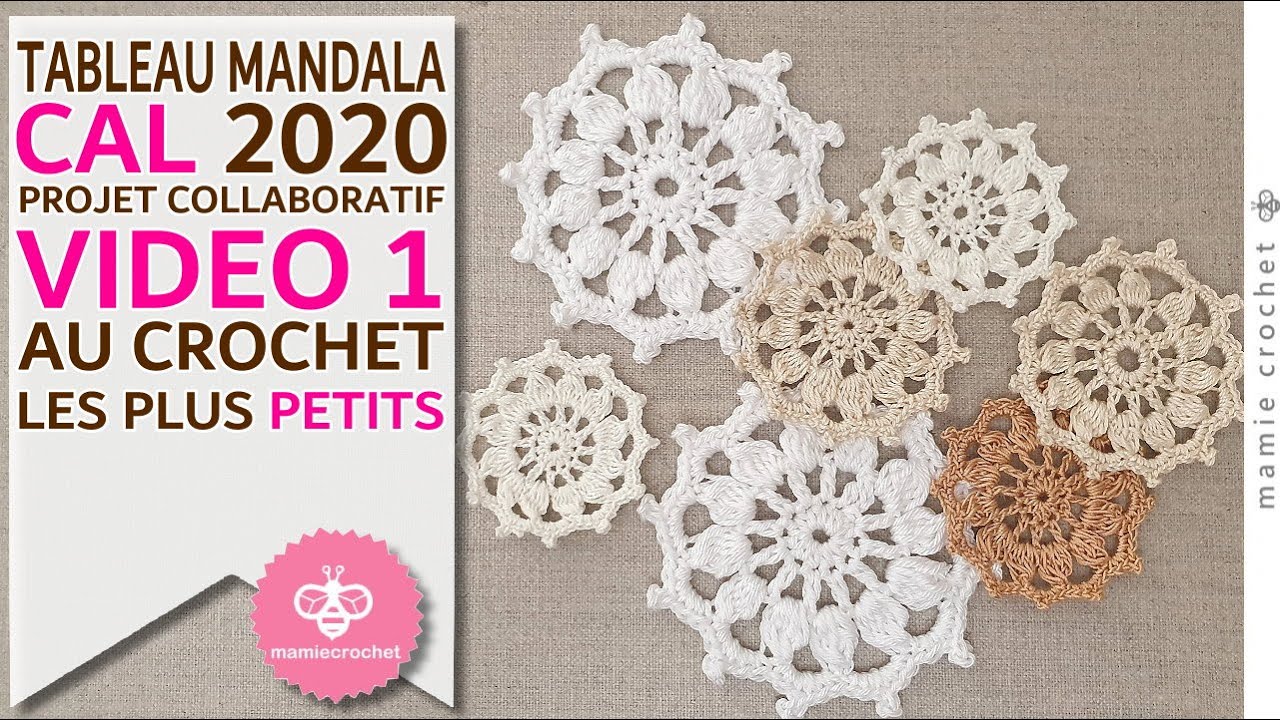 Comment faire un tableau original au crochet CAL VIDEO 1, tuto , pas à pas #mamiecrochet