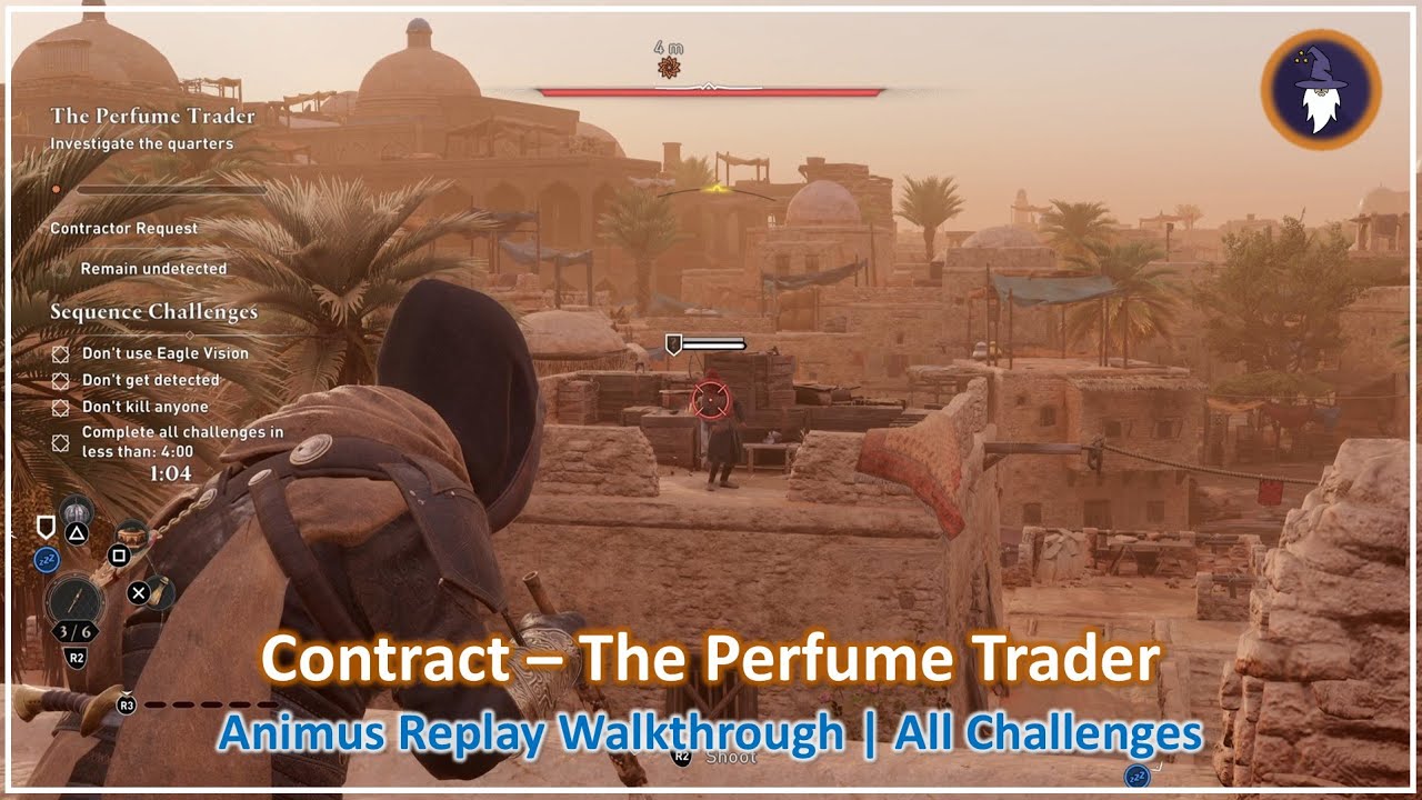 AC MIRAGE VALLEY OF MEMORY DLC | THE PERFUME TRADER CONTRACT - SEQUENCE REPLAY [ALL CHALLENGES]
