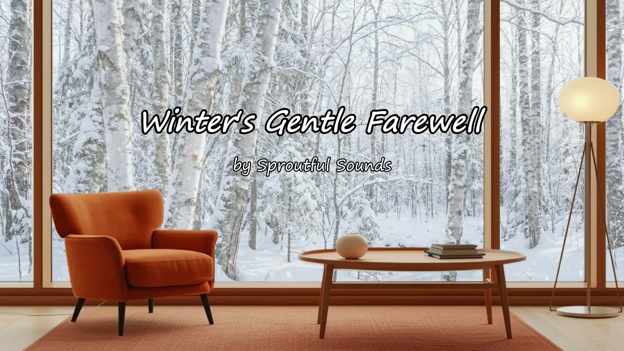 Winter's Gentle Farewell ❄️ Bright February Morning & Falling Snow (1 Hour)