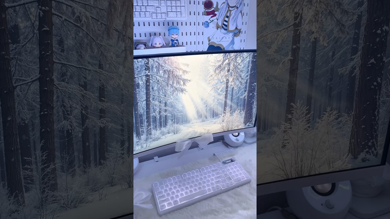 holiday setup glow with Furycube IP98 Semi Transparent Keyboard 🤍✨
