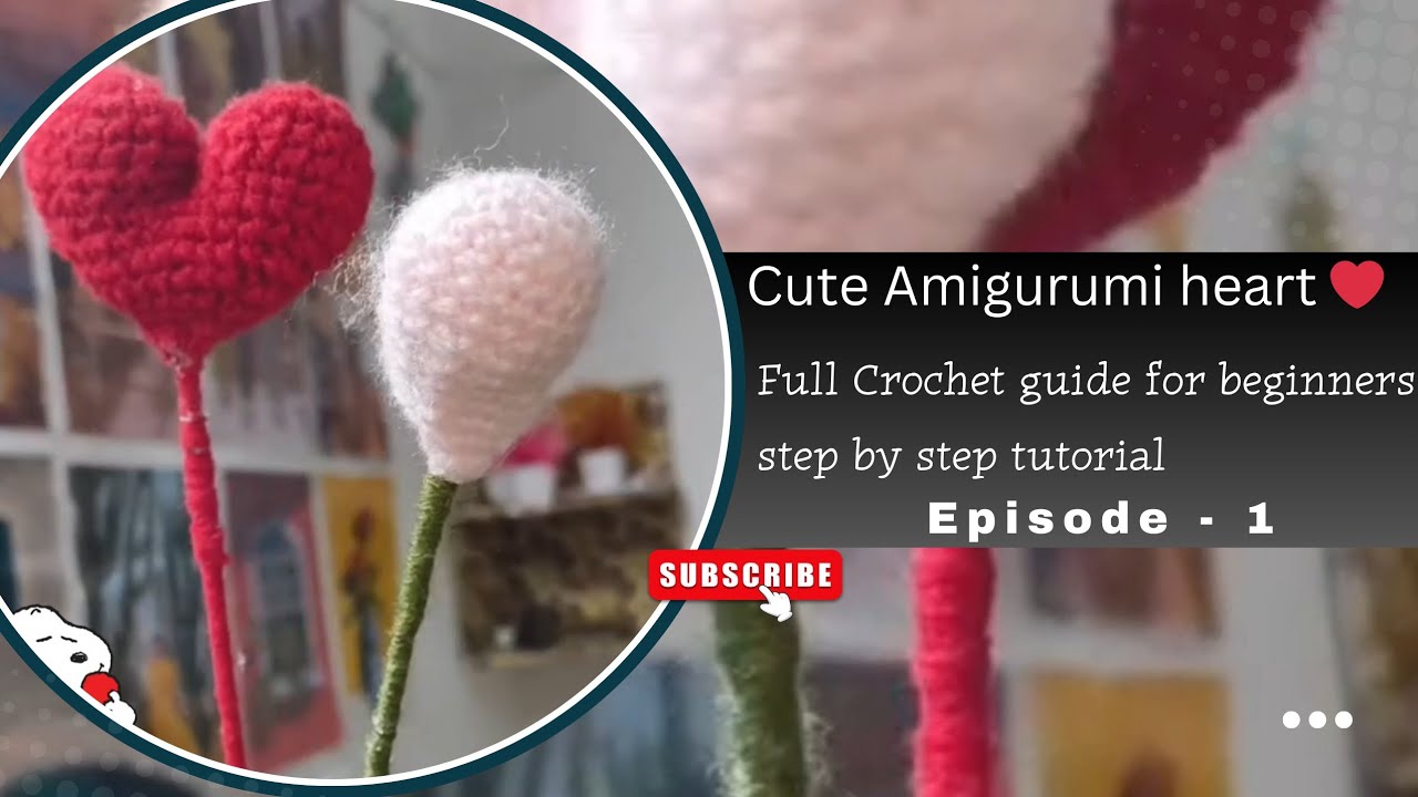 Easy Amigurumi Heart ❤️ crochet tutorial for beginners 🧶😍| full Crochet guide #crochet @softloops1 