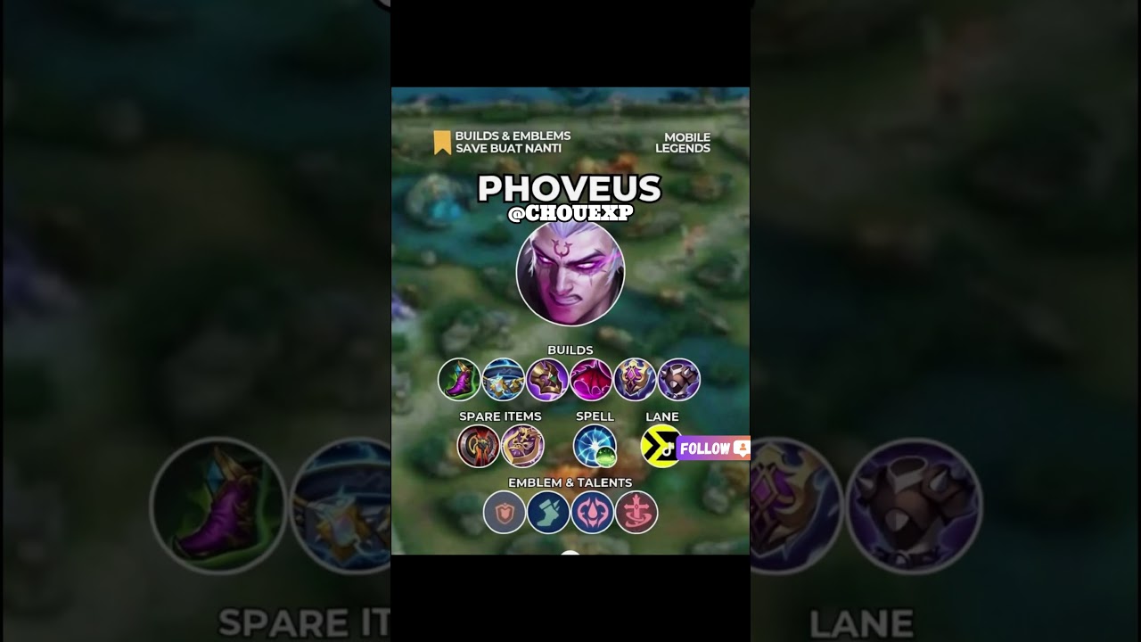 ML PHOVEUS Best Build and Emblem Setup Guide 2025 #trending #mlbb #chouexp #fyp #viral #shorts